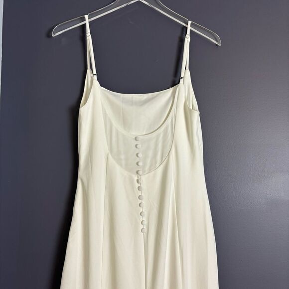Lulus Blessed Romance White Sleeveless Button Back Mermaid Maxi Dress Large - Picture 9 of 14